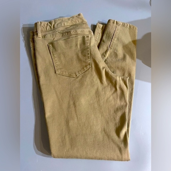 Khaki Mid-Rise Jegging Mossimo Size 12 / 31R Stretch Skinny Pants Tan Jeans - Picture 2 of 7